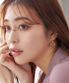 Tiaclasse 【金属アレルギー対応】ストーンフープバインドピアス