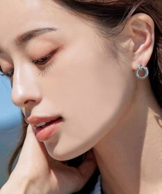 Tiaclasse 【金属アレルギー対応】ストーンフープバインドピアス