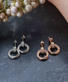 Tiaclasse 【金属アレルギー対応】ストーンフープバインドピアス