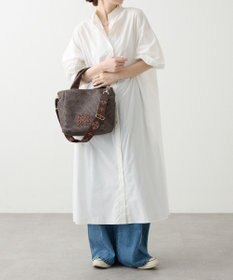 russet ナイロンラフィア2WAYトートバッグ(CE-1711)