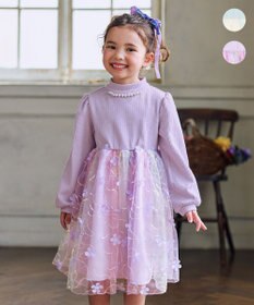 ANY KIDS フラワーチュール ドッキングワンピース