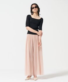 GRACE CONTINENTAL ラメリブニットトップ