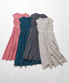 ANY SIS フロントボタンシャーリング ワンピース