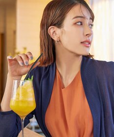 Tiaclasse 【金属アレルギー対応】ストーンフープバインドピアス