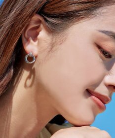 Tiaclasse 【金属アレルギー対応】ストーンフープバインドピアス