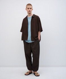 ATON COTTON SILK VIERA | オープンカラーハーフスリーブシャツ - UNSEX