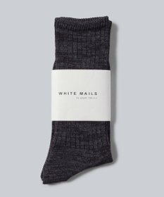 WHITE MAILS MIDDLE GAUGE PAPER ワイドリブソックス