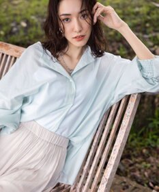 組曲 S 【ウエストゴム・WEB限定】シアープリーツライクシフォン パンツ