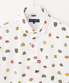 23区GOLF 【MEN】【UVケア/吸水速乾】マルチステッカープリント ポロシャツ