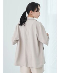 earth music&ecology リネンライク５分袖ジャケット