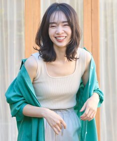 ANY 【洗濯機可能】タンクトップリブニット