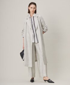 ICB L 【日本製】トリアセリネンシャイニーツイル ロングジャケット