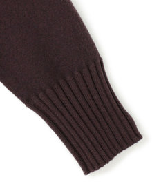 23区 L ボイルドウールコンビ ジップ タートルニット