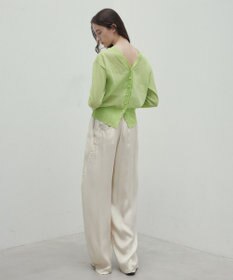 BEIGE， 【洗える・Oggi 7月号掲載】LUPINUS / 前後2WAYシアーニットカーディガン