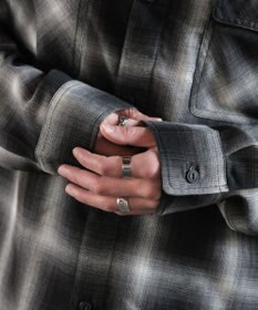 WEGO 【ユニセックス着用ITEM/SMLサイズ展開】オンブレチェックシャツ（LS）