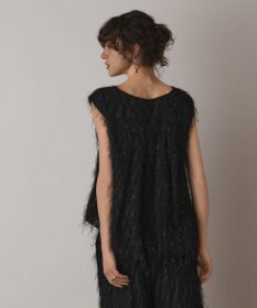 GRACE CONTINENTAL フリンジギャザートップ