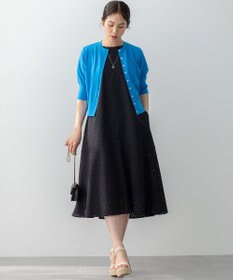 組曲 L ドライタッチ 5分袖カーディガン