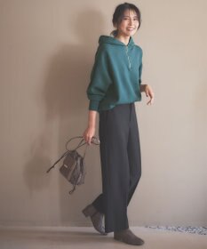 ANY 【洗濯機可】しあわせタッチハーフジップフーディー