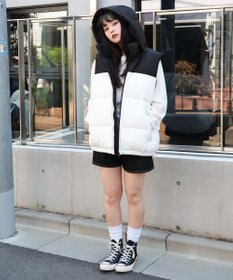 WEGO 【25年秋冬新作/ユニセックス着用ITEM/MLサイズ展開】2WAYパファーベスト