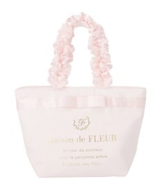 Maison de FLEUR ブランドロゴフリルハンドルトートSバッグ