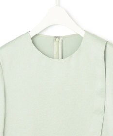 ICB 【WEB限定・洗える】サテンクレープ Tブラウス