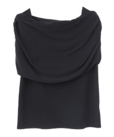 YECCA VECCA シャーリングオフショルニット