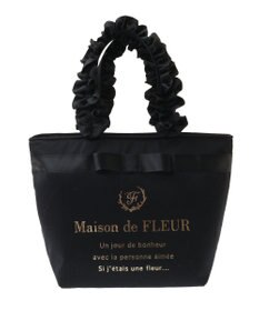 Maison de FLEUR ブランドロゴフリルハンドルトートSバッグ
