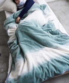 LOOM&SPOOL FOL綿毛布シングル／カーキ