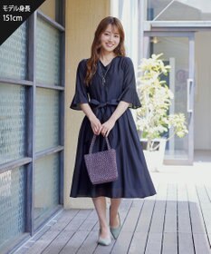Tiaclasse フレア袖ワンピース