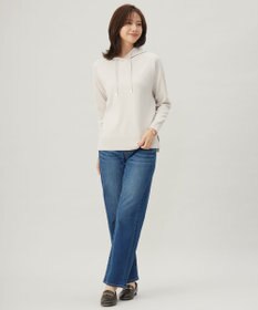 J.PRESS LADIES L 【洗える】HOODIE ニット パーカー