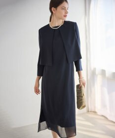 23区 S 【APPLAUDIR】シフォンジョーゼット コンビドレス