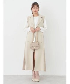 earth music&ecology サイドプリーツジレンチ