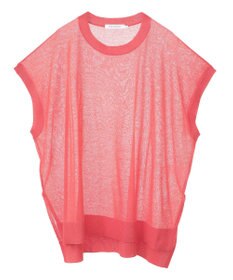 AMERICAN HOLIC ウォッシャブルシアーニットフレンチスリーブトップス