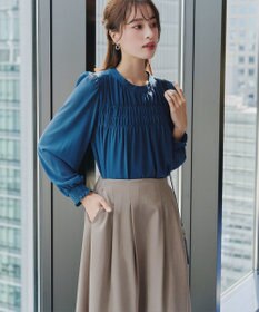 Tiaclasse 【洗える】メランジツイルフレアスカート