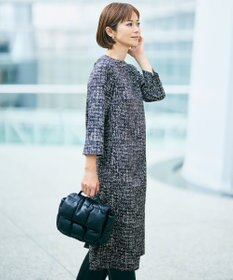 自由区 S プリントジャガードストレッチ  ワンピース