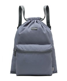 style code 【Ungrid/アングリッド】撥水軽量ソフトナイロン ロゴテープナップサック スポーツジムバッグ