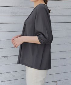 Tiaclasse L 【洗える】ラグランタックブラウス