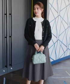 Tiaclasse 【洗える】メランジツイルフレアスカート