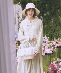 Maison de FLEUR 【手洗い可能】パールリボンスリットハット