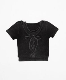 WEGO ヴィンテージライクレースアップT