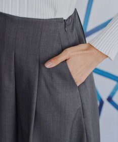 Tiaclasse 【洗える】メランジツイルフレアスカート