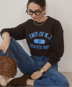 WEGO 【ANGIE VINTAGE】GILDAN カレッジロゴ オーバーサイズ プリント ロンT