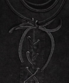 WEGO ヴィンテージライクレースアップT