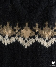 earth music&ecology 【予約】Disney/ミッキー刺繍ノルディックニットチュニック