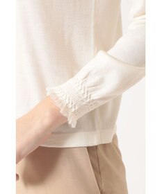 DAKS キュプラ混ハイネックプルオーバー ミニフリル