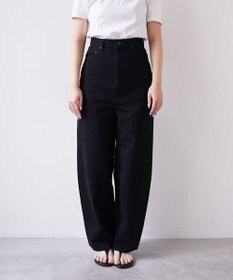 woadblue 石岡真実さん着用 サルエルブレットデニムパンツ ブラック