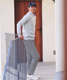 23区GOLF 【MEN】ウールブレンド カラーニット ラウンドから普段のお出かけや、お散歩まで◎