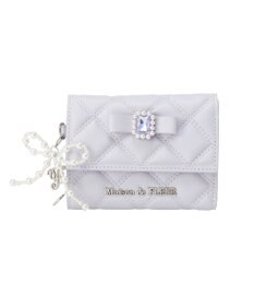 Maison de FLEUR ビジューリボンキルティングウォレット
