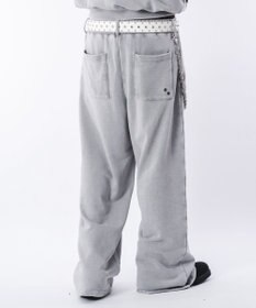 WEGO 【ウエストゴム/ユニセックス着用ITEM】ブリーチハトメスウェットパンツ