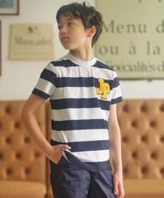 J.PRESS KIDS 【110-130cm】ボーダーJPサガラ刺繍 Ｔシャツ